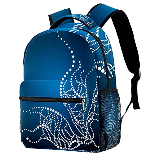 Sac à dos voyage loisirs campus imprimé papillon avec porte-bouteille