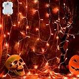 Cshare Halloween String Lights Battery Operated With Timer - 9.8ft 30LED Orange Waterproof Lights for Outside Decorations, Party, Yard, Pathway, Indoor and Outdoor