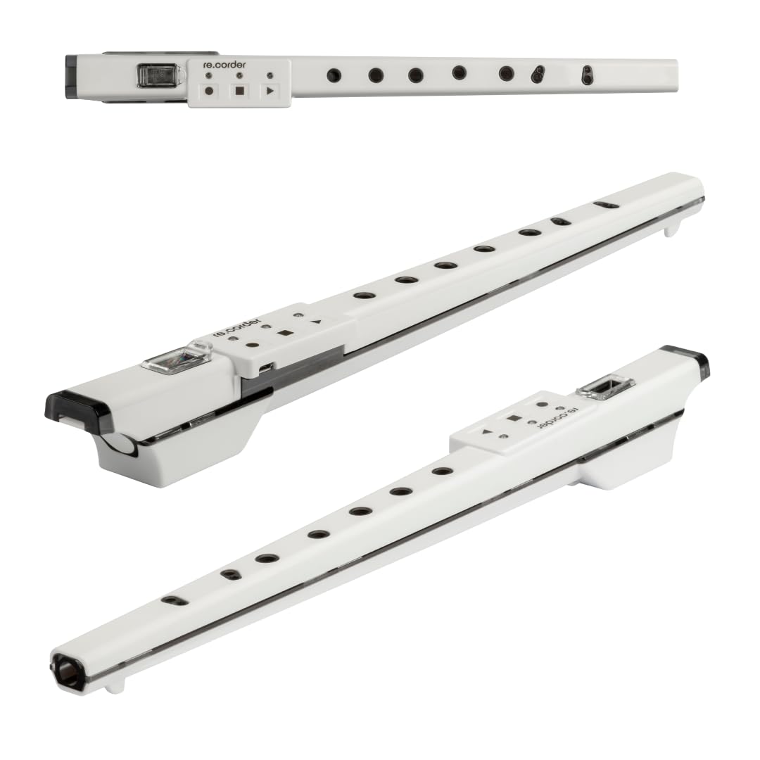 Bundle ARTinoise zefiro Pro + re.corder | flauto ibrido e controller MIDI per smartphone | App con suoni e esercizi | diteggiature personalizzabili | diverse modalità di riproduzione (Bianco)