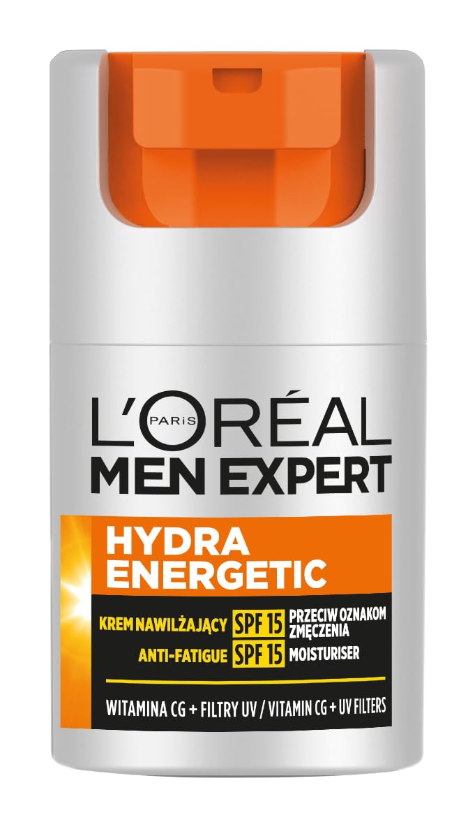 L'Oréal Paris Men Expert Hydra Energetic Krem Nawilżający z SPF15 Przeciw Oznakom Zmęczenia, 50 ml