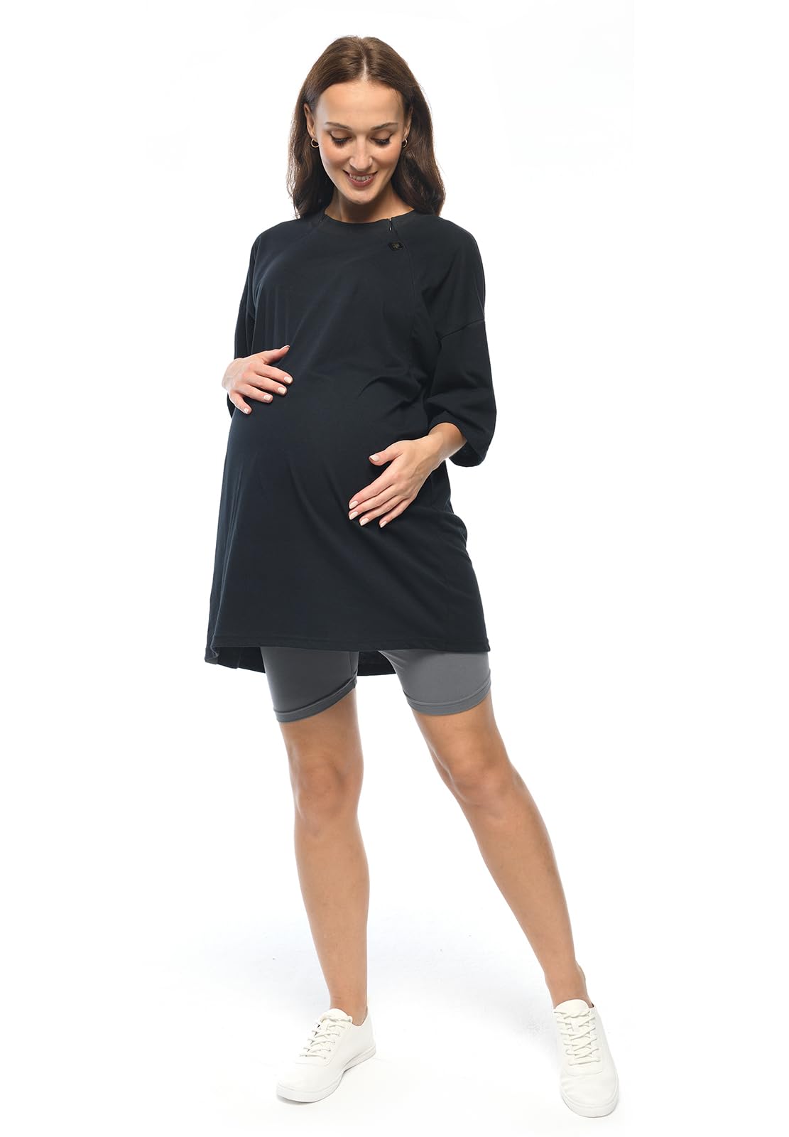 MijaCulture 2 in1 T-Shirt/Homewear/Stillnachthemd und Umstandsnachthemd M024 Amber