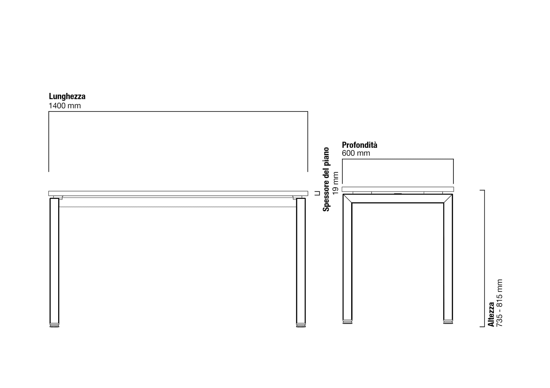Steelcase Ottima Portico Scrivania Home Office ad altezza fissa con piano in melaminico neve e struttura in acciaio inox neve, facile montaggio