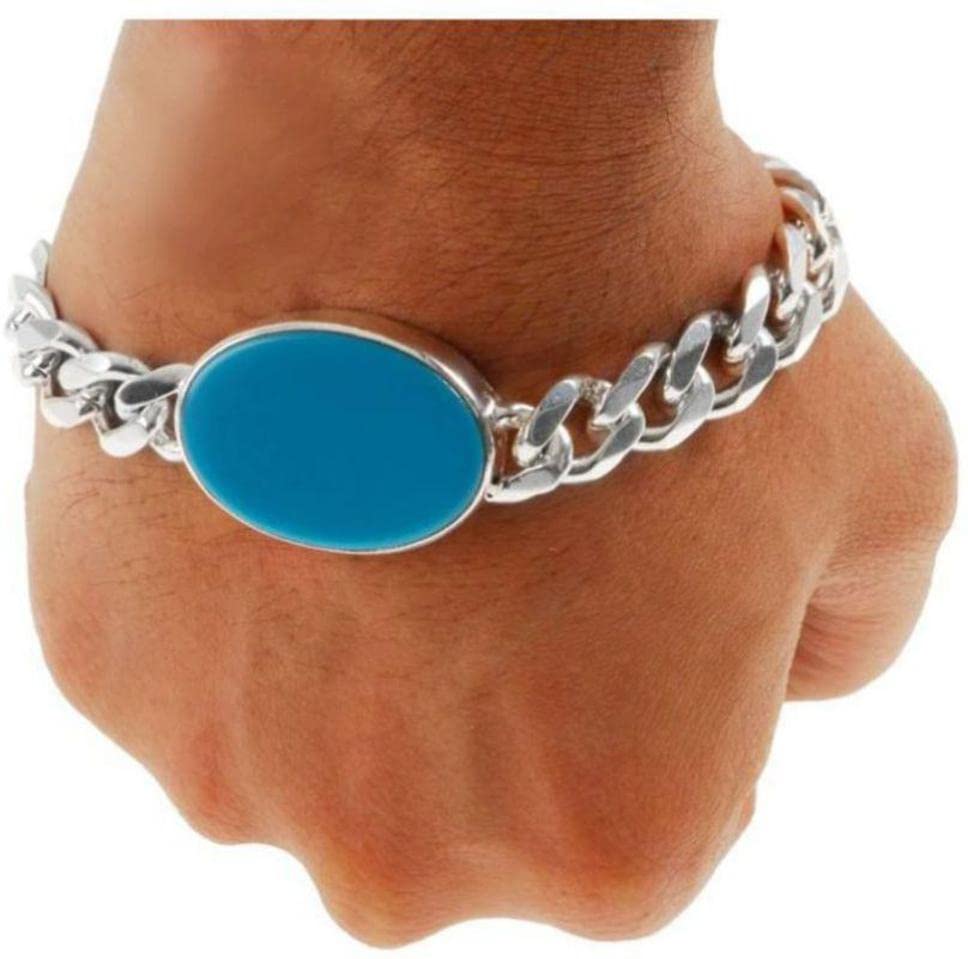 Bhumi Creation Silver Salman Khan Heavy Bracelet For Mens And Boys (8 Inch) - pack of 1 (B09H7KGHXD) Amazon Price History, Amazon Price Tracker