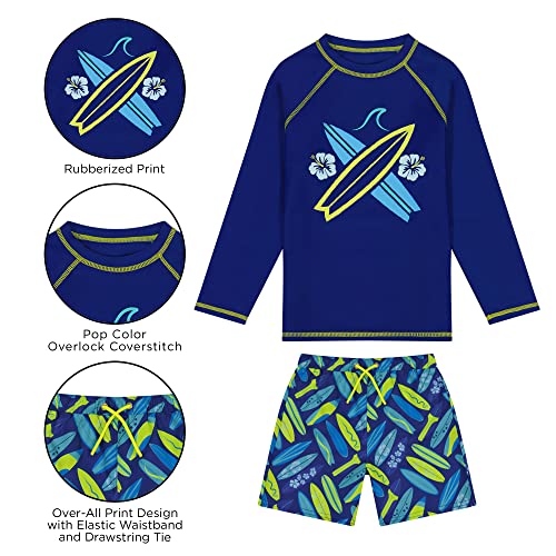 Abg Accessories Boys Patrol & Mickey Mouse Long Sleeves Rash Guard Swim Shorts, Glasses & Bucket Hat Kids Set Age 3-8, Paw Patrol, 5-6 Years #TOP5