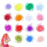 【Unterhaltsame Accessoires】Die verschiedenen Farben der Tücher können die Aufmerksamkeit der Kinder auf sich ziehen und ihre Konzentration und Hand-Augen-Koordination verbessern. Sie können verschiedene Stile kreieren und die Kreativität und Vorstellungskraft der Kinder anregen.