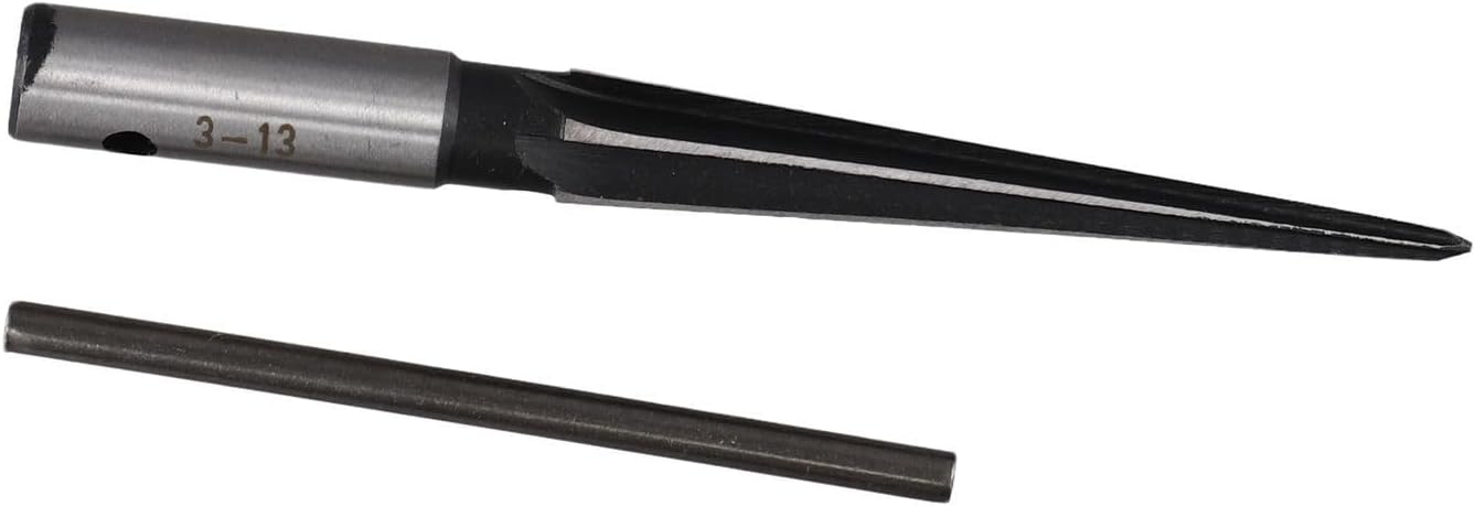 5-16mm Taper Reamer & Wood – Hand-Operated Deburring and Pin Hole Enlarging Tool, High-Carbon Steel Construction, T-Handle Precise Manual Locating (80–91mm)(Round handle 3-13mm)
