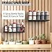 Riciakik 6 Pack Spray Bottle Holder Wall-Mounted, Aerosol Spray Can Holder Storage Rack, Heavy-Duty Paint Bottle Organizer with 30 Holes, Steel Black Spray Rack for Garage, Shop, Home or Tool Trailer