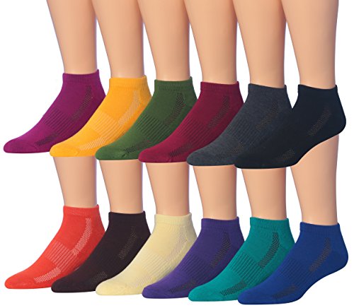 James Fiallo Men's 12-Pairs Performance Low Cut Athletic Sport Socks Ms13-12 #TOP24