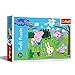 Trefl Leśna wyprawa Świnka Peppa Puzzle 30 Elementów o Wysokiej Jakości Nadruku dla Dzieci od 3 lat