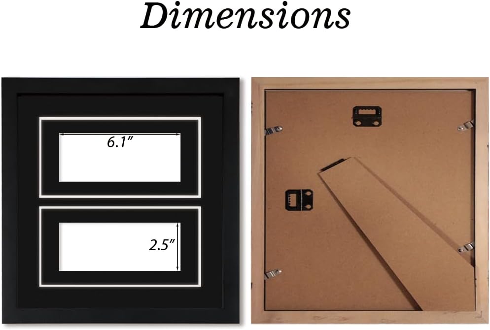 First Dollar Bill Frame with Black Mat, Desktop Easel Stand & Wall Mount, Solid Wood Shadow Box for Currency & Money Display Case (white border)
