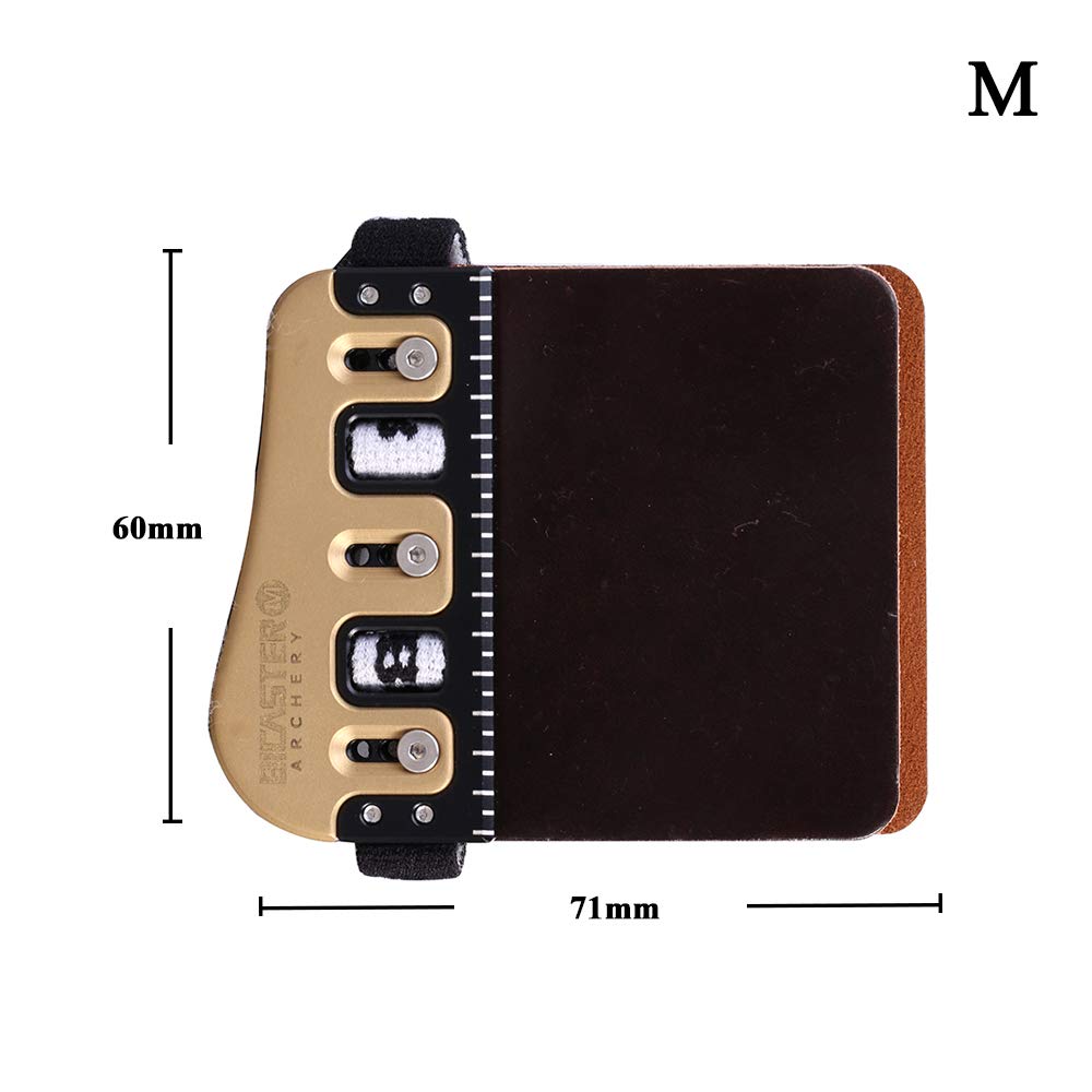 BICASTER Barebow Finger Tabs Horween Cordovan Leather + Brass Finger Guard String Walking Left Hand