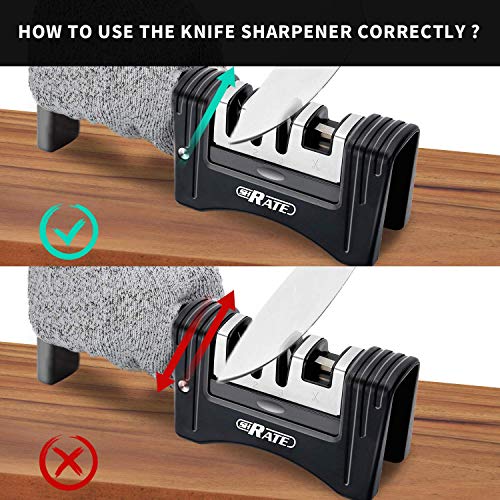 image for SHRATE kitchen knife sharpener，4-in-1 Foldable Manual Knife Accessor
