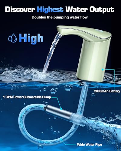 Image of Highest-Output Water Dispenser for 5 Gallon Jug, Electric USB C Water Pump