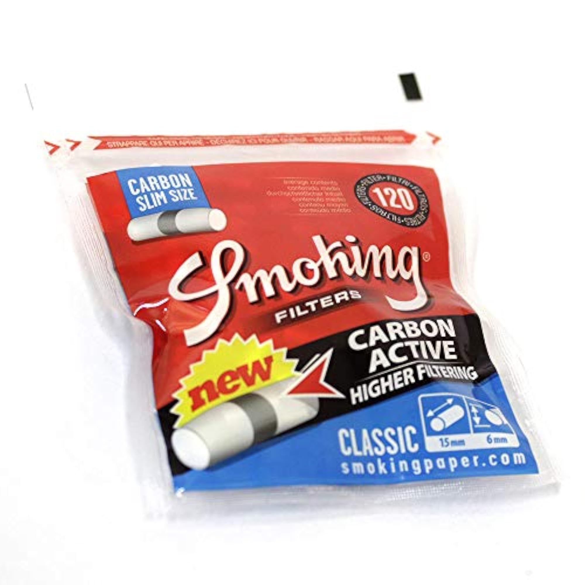 Carbon Active Slim Size Filter 15X6 MM