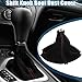 A ABSOPRO Car Shift Boot Cover Universal Gear Shift Knob Boot Dust Cover Suede Black with Red Line