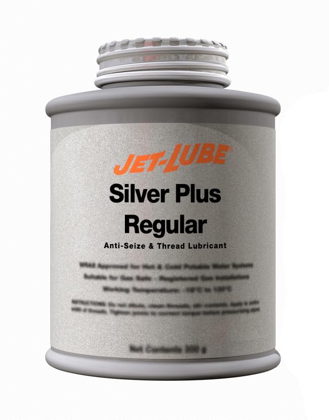 Jet-Lube 69955 Silver Plus Regular Anti-Seize & Thread Lubricant 1/4 lb Brushtop Can | Pack of 24