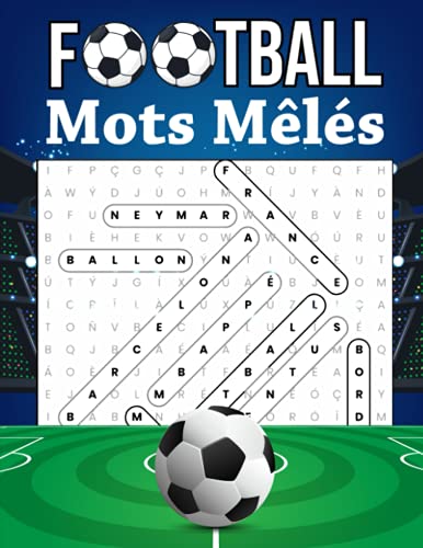 Football Mots Mêlés: Championnats, Meilleurs Joueurs, Stades, Equipes, Cadeau pour Les Fans de Foot, Gros Caractères