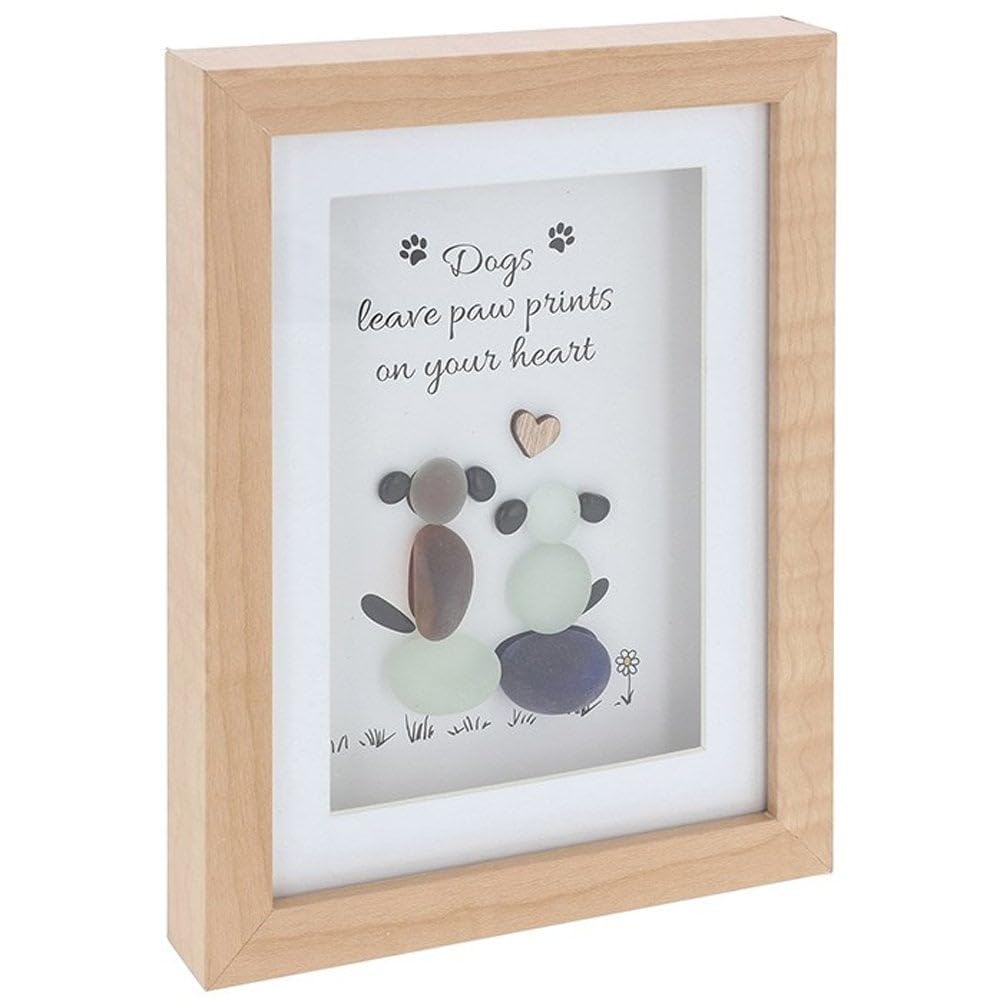 Pebble Glass PlaqueDogs Leave Paw Prints from B&Q