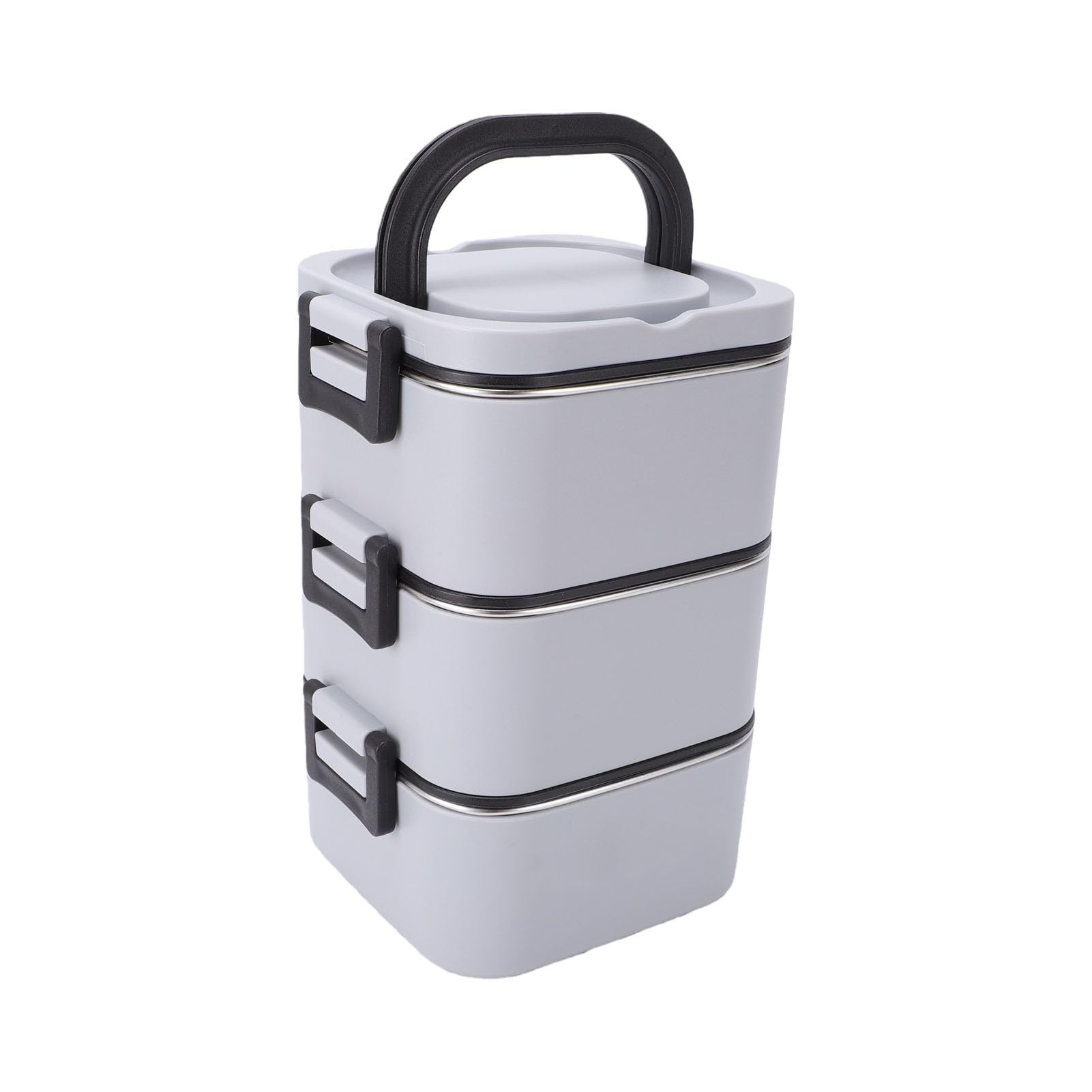 3-warstwowy Pojemnik na Lunch ze Stali Nierdzewnej, 2100ml, do