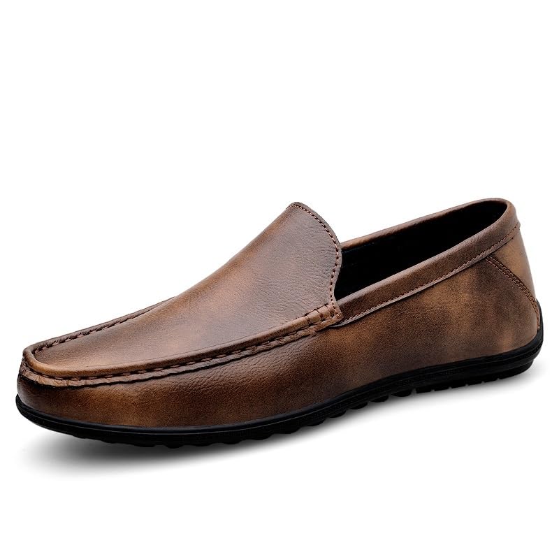 Mens Loafers Shoe Round Toe Faux Leather Loafer Shoes Anti-Slip Comfortable Slip Resistant Party Casual Slip-on2