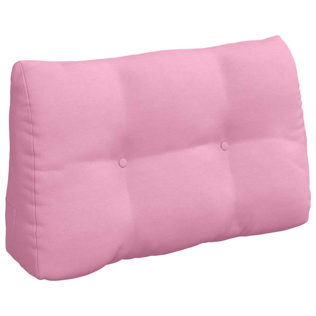 Rückenpolster Rosa 80x24x50 cm Samt-Optik Bett Keilkissen | Samtiges Keilkissen mit Knopf-Design und abnehmbarem Bezug für gemütliche Stunden im Schlafzimmer und Wohnzimmer.