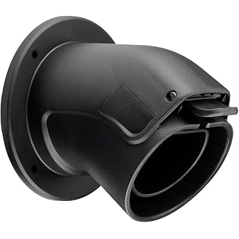 goobay 61142 Wall Mount Type 2 Charging Cable for Electric Vehicles/Angled Mount for EV Cable/Cable Organizer/Cable Holder for Charger Plug Black