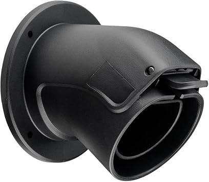 Goobay 61142 Wall Mount Type 2 ChargingCable for Electric Vehicles/Angled Mount for EVCable Organizer/Holder for Charger Plug, Black