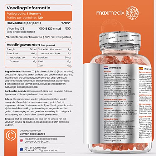 Vitamine D3 gummies voor kids vanaf 4+ - 1.000 IE (25 mcg) - 120 gummys voor 4 maanden - Sinaasappelsmaak - Vegetarisch… - Image 7