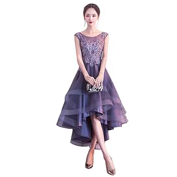 スーツ・フォーマル・ドレス purple カラードレス ファスナー パーティードレス フォーマルドレス