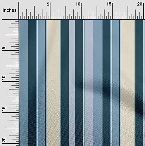 oneOone Soie Tabby En Tissu Bayadère Bande Tissus Imprimés Au Mètre 42 Pouces De Large