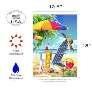 Tolandhomegarden1110402funinthesunsummerflag12x18inchdoublesidedsummergardenflagforoutdoorhousebeachflagyarddecoration Urban Country Home Decor Toland home garden 1110402 fun in the sun summer flag 12×18 inch double sided summer garden flag for outdoor house beach flag yard decoration urban country home decor