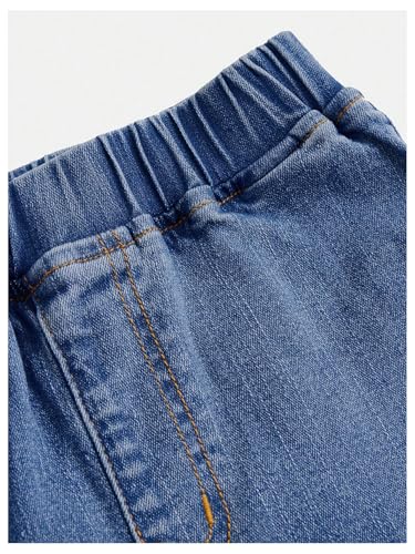 Floerns Girl's Elastic High Waist Flare Leg Denim Pants Bell Bottom Casual Jeans4