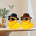 MuMyer Rubber Duck Car Ornaments Duck Car Dashboard Decorations Accessories with Mini Top Hat Necklace and Sunglasses(T1)