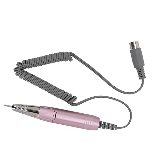 Miniatura 9 de Mango eléctrico para taladro de uñas, pieza de repuesto para taladro de uñas, color rosa, ajustable, 0-3000 rpm, mango de máquina de metal, taladro