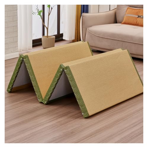 Tapete De Junco Tradicional Japonés Plegable Colchoneta De Suelo For Meditación Yoga Y Habitaciones Estilo Japonés(Green,0.9m*1.9m*5cm)
