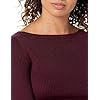 Amazon-Essentials-Womens-Lightweight-Ribbed-Long-Sleeve-Boat-Neck-Slim-Fit-Sweater Amazon Essentials Women's Lightweight Ribbed Long-Sleeve Boat Neck Slim-Fit Sweater, Burgundy, Medium