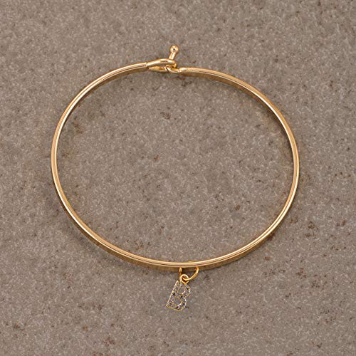 Spinningdaisy Dangling Crystal Initial Charm Cuff Bracelet3