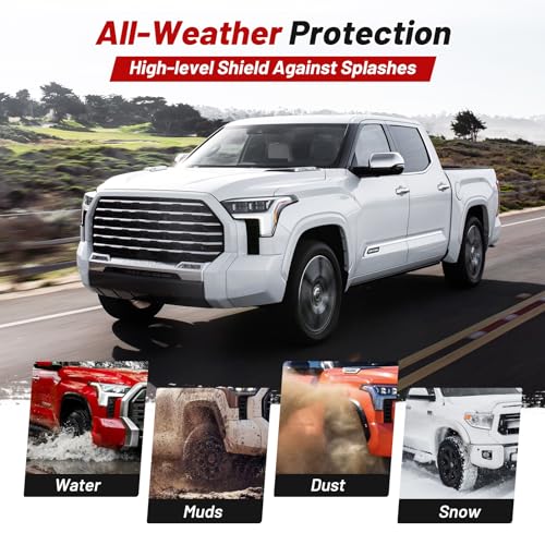 Image of Sunsdrew Mud Flaps for 2022-2026 Toyota Tundra Accessories - No Drilling Required Improved Wider Splash Guards - 4PCS Front & Rear Mud Guards(Not fits SR Models)