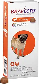 Bravecto® Cães 250mg - Antipulgas e Carrapatos - Cães de 4,5 a 10kg - 1 Comp. Mastigável - MSD Saúde Animal