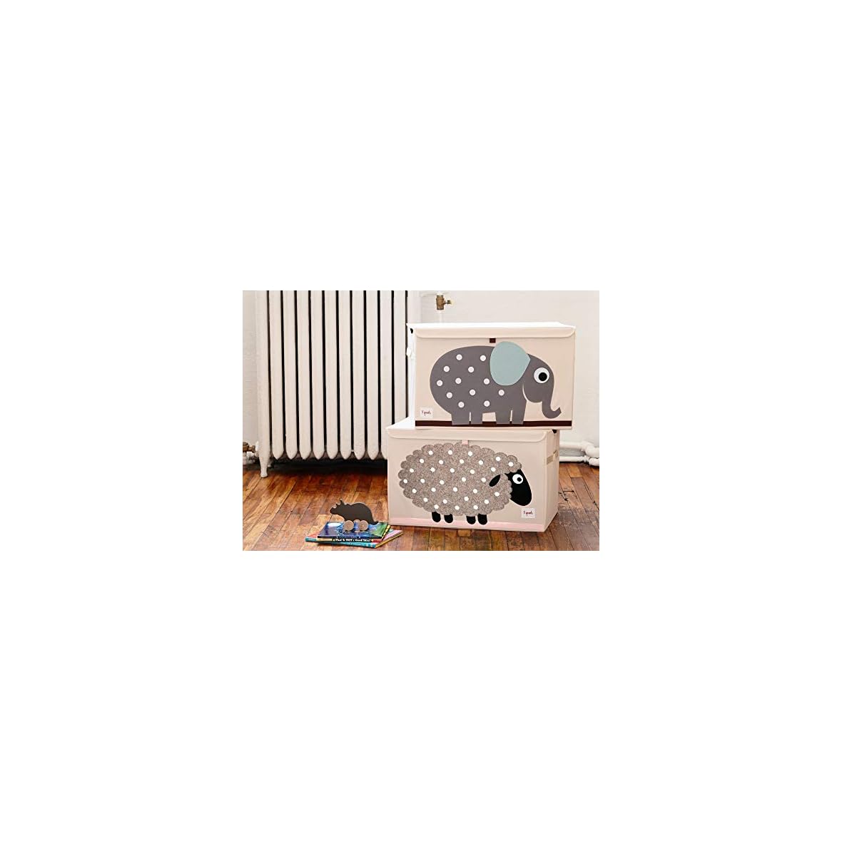 3-Sprouts-Kids-Toy-Chest-Baul-de-almacenamiento-para-habitacion-de-ninos-y-ninas-ovejas