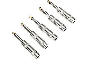 6.35mm Heavy Duty 1/4 Connectors - 5 Pack