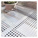Lamiera in rete metallica espansa in acciaio inossidabile 304, con fori rotondi, per ringhiere del balcone, decorazione e protezione del patio, schermo resistente per esterni (60 x 450 cm)