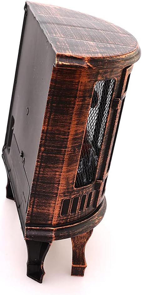 LED Fireplace Lantern Decorative Flameless Log Fire Effect Vintage Lamp Battery USB Operated Table Light Decoration for Indoor Outdoor