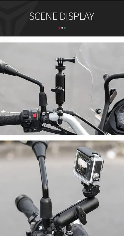 Image of INEFABLE Aluminium Alloy Holder Compatible with Bike Mount with Two 360 Rotational Angle for Bike Motorcycle and Bicycle, Rotational Angle 1 /4 Metal Stand for All Action Cameras (Handelbar Only)
