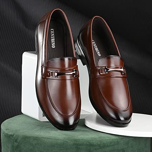 Image of Centrino Mens Loafers |Men's Loafer Shoes | Premium Rubber Sole for Slip-Resistance | Comfortable, Versatile Design for Casual and Formal Wear | Ideal for Everyday Comfort and Style (19267)