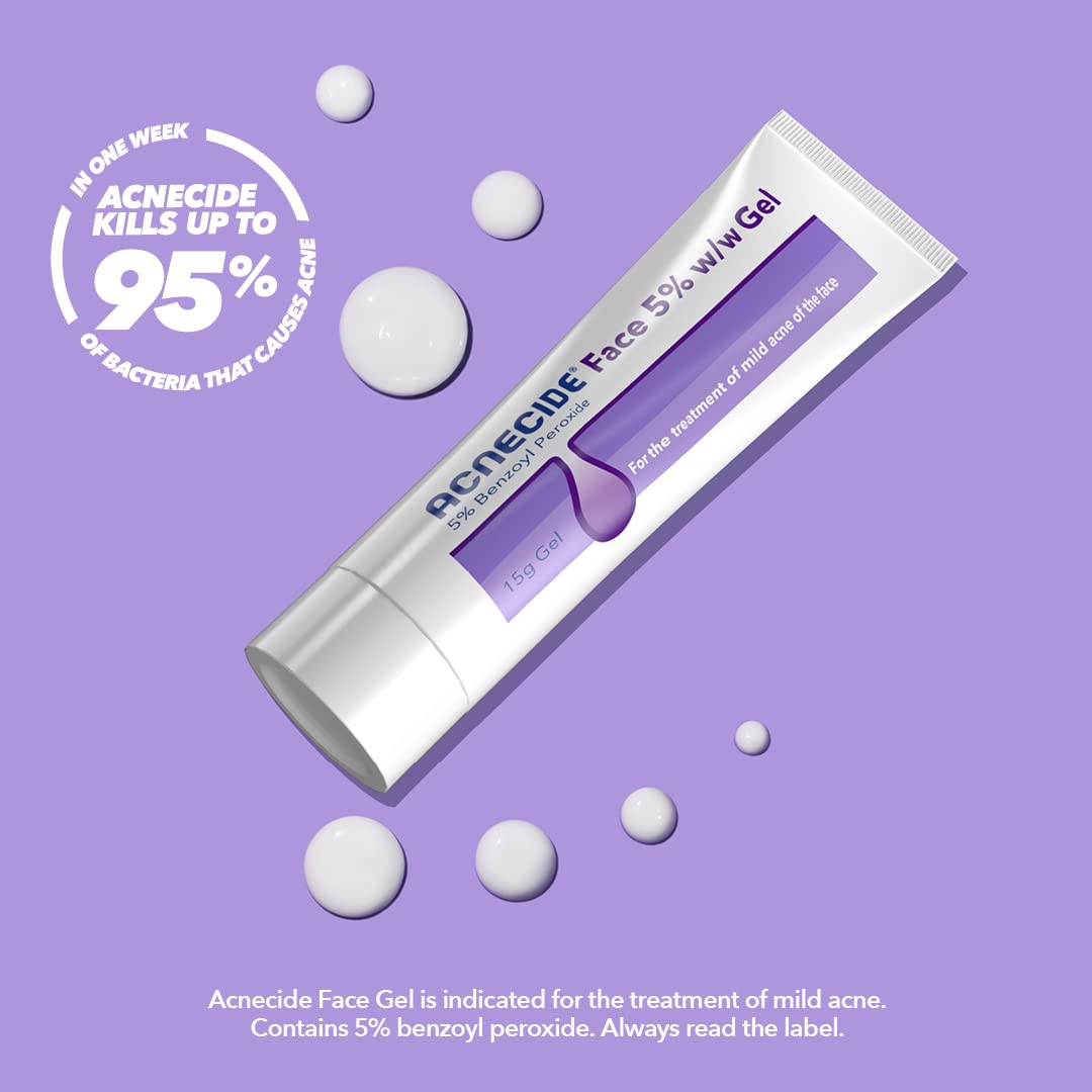 Acnecide Face Gel 15g, For Acne Treatment & Spot Treatment With 5