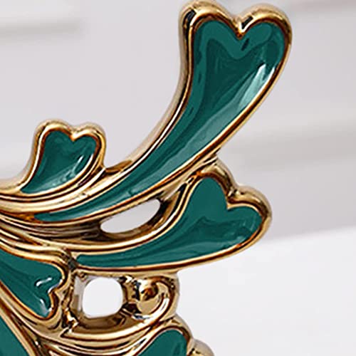 Estatua de pareja amantes de cerámica decorativa moderna miniatura 3
