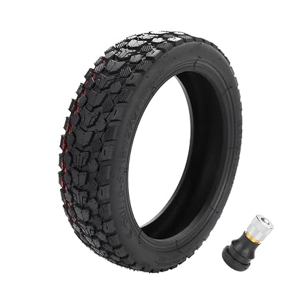 A K Homes -8.5 Inch Tubeless Tire 50/75-6.1(8 1/2x2) Off-Road Vacuum Tire Electric Scooter Explosion-Proof Anti-Slip Tire with Nozzle