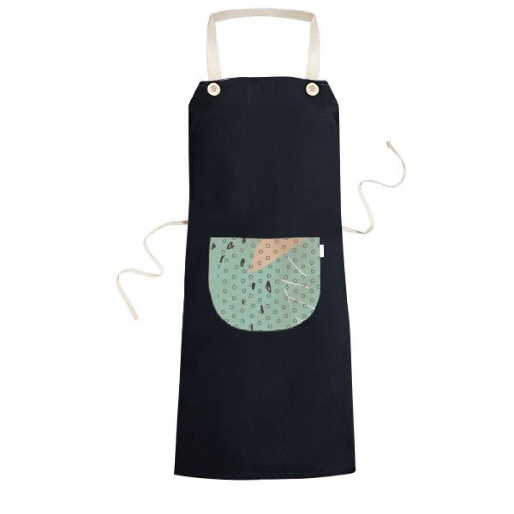 Tablier bavoir noir à motif plantes idéal pour cuisiner et pâtisser à la maison