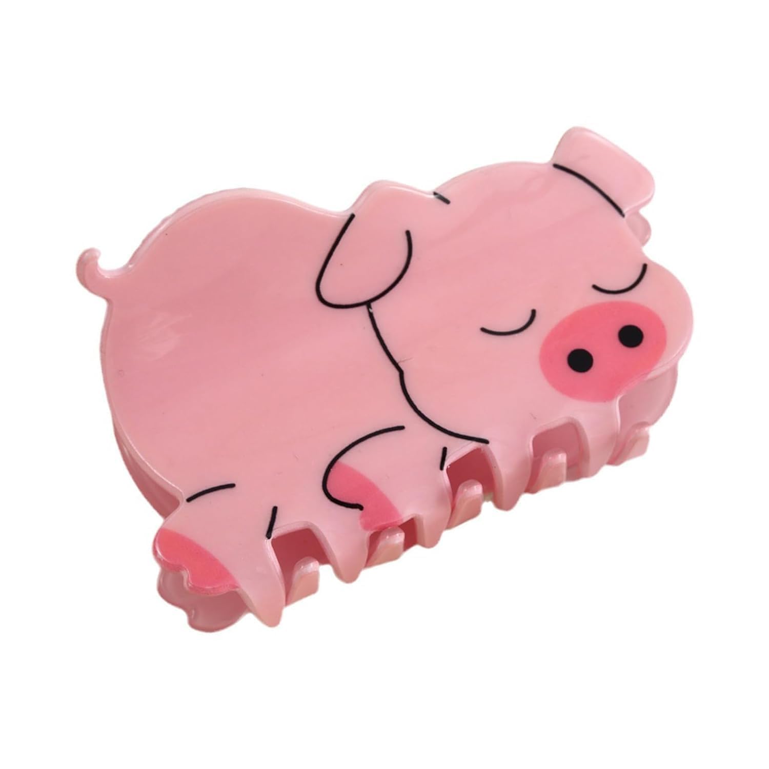 Pink Pig Hair Clips, Cute Farm Animal Hair Claw Clip for Women Girls, Acetate Funny Western Farm Country Hair Accessories Gift